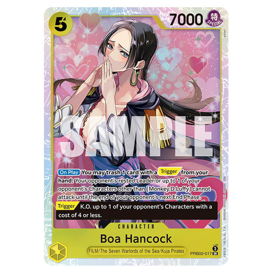 Boa Hancock PRB02-017 card from the One Piece set Premium Booster 02