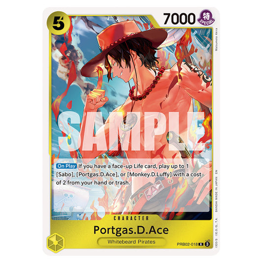 Portgas.D.Ace PRB02-018 card from the One Piece set Premium Booster 02