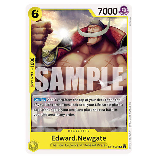 Edward.Newgate ST13-004 card from the One Piece set Premium Booster 02