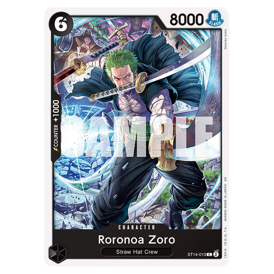 Roronoa Zoro ST14-013 card from the One Piece set Premium Booster 02