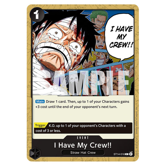 I Have My Crew!! ST14-016 card from the One Piece set Premium Booster 02