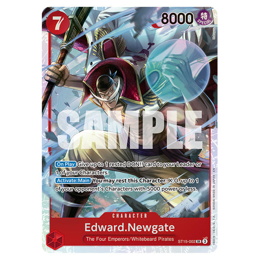 Edward.Newgate ST15-002 card from the One Piece set Premium Booster 02