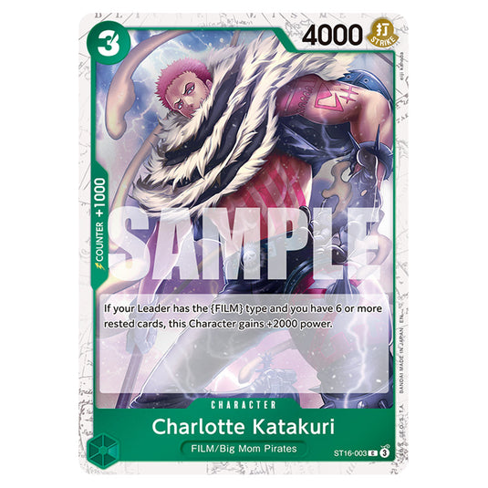 Charlotte Katakuri ST16-003a card from the One Piece set Premium Booster 02