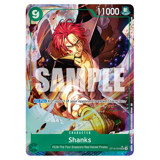 Shanks ST16-004a card from the One Piece set Premium Booster 02