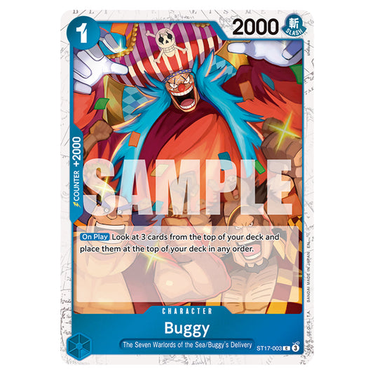 Buggy ST17-003a card from the One Piece set Premium Booster 02