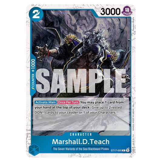 Marshall.D.Teach ST17-005a card from the One Piece set Premium Booster 02