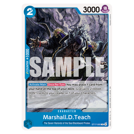 Marshall.D.Teach ST17-005 card from the One Piece set Premium Booster 02