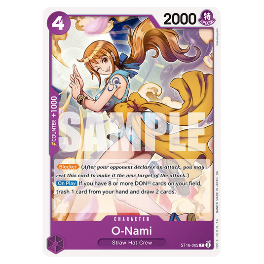 O-Nami ST18-002 card from the One Piece set Premium Booster 02