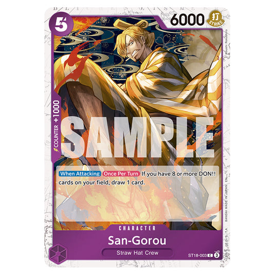 San-Gorou ST18-003a card from the One Piece set Premium Booster 02