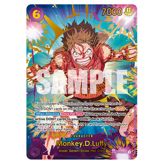 Monkey.D.Luffy EB02-061a card from the One Piece set Premium Booster 02