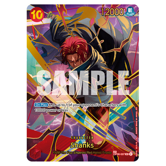 Shanks OP06-007a card from the One Piece set Premium Booster 02
