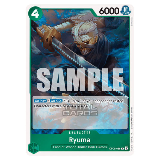 One Piece - Wings of the Captain - Ryuma (Rare) - OP06-036 One Piece - Wings of the Captain - Ryuma (Rare) - OP06-036