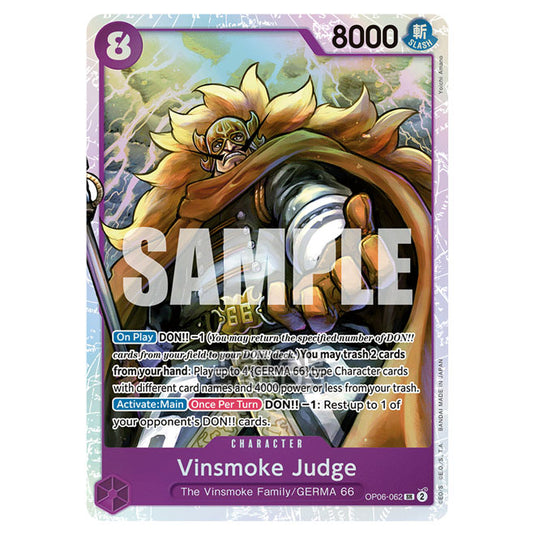 One Piece - Wings of the Captain - Vinsmoke Judge (Super Rare) - OP06-062