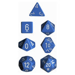 Chessex - Opaque Polyhedral 7-Die Sets - Light Blue w/white