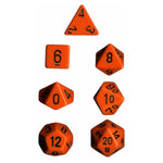 Chessex - Opaque Polyhedral 7-Die Sets - Orange w/black