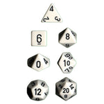 Chessex - Opaque Polyhedral 7-Die Sets - White w/black
