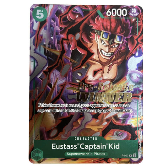 One Piece - 500 Years in the Future - Eustass "Captain" Kid (Promo Card) - P-067 - Pre-release Winner Stamp