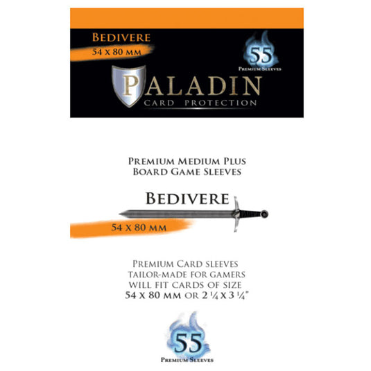 Paladin Sleeves - Bedivere Premium Medium Plus 54x80mm (55 Sleeves)