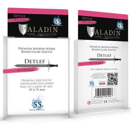 Paladin Sleeves - Detlef Premium Medium Wider 55x75mm (55 Sleeves)