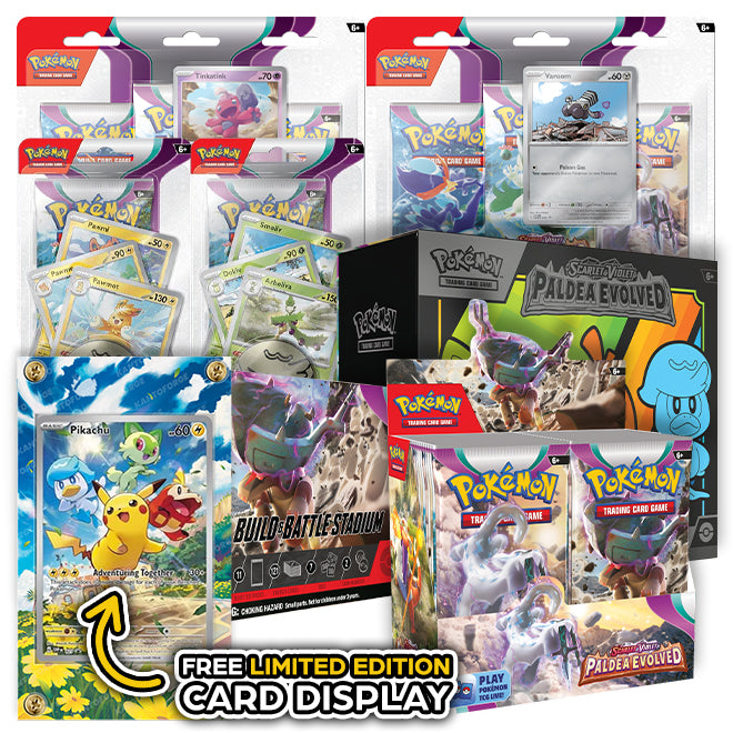 Pokemon Paldea Evolved Half Booster Box – Factory Sealed (18 Packs), English, 2023