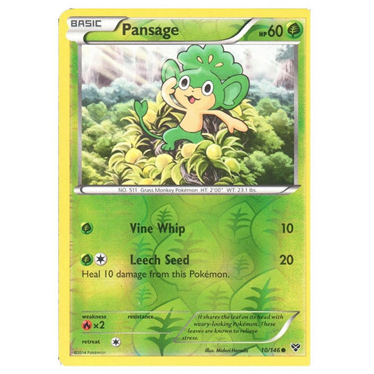 Pokemon - XY Base Set - (Reverse Holo) Pansage - 10/146