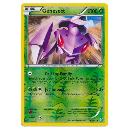 Pokemon - Black & White - Plasma Blast - (Reverse Holo) Genesect - 10/101