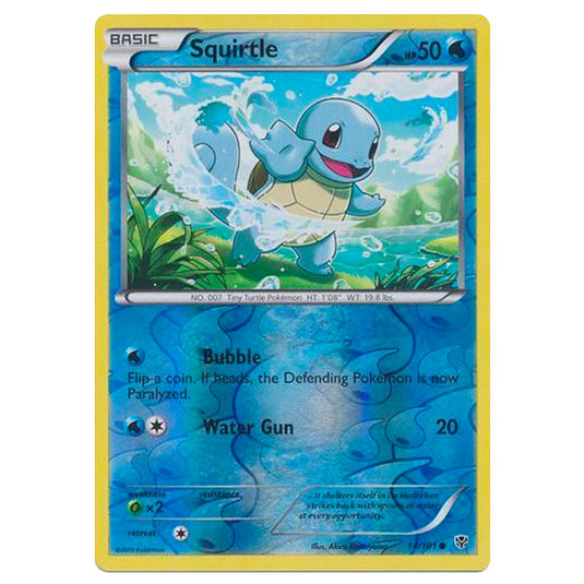 Pokemon - Black & White - Plasma Blast - (Reverse Holo) Squirtle - 14/101