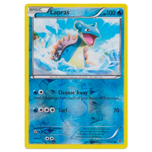 Pokemon - Black & White - Plasma Blast - (Reverse Holo) Lapras - 17/101