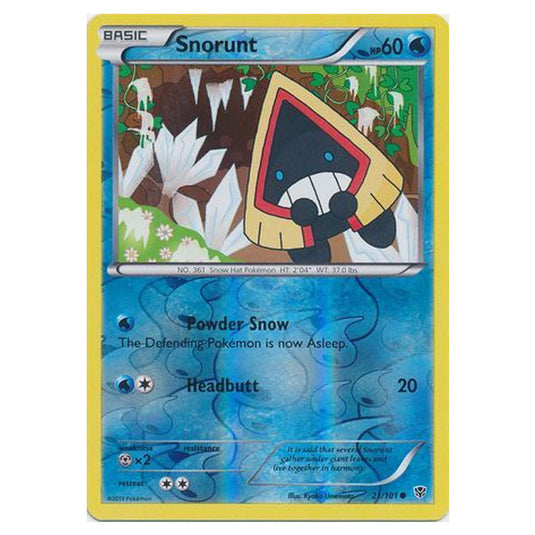 Pokemon - Black & White - Plasma Blast - (Reverse Holo) Snorunt - 21/101