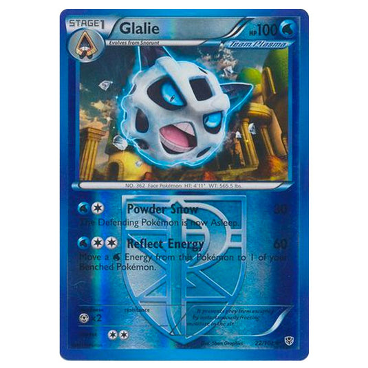 Pokemon - Black & White - Plasma Blast - (Reverse Holo) Glalie - 22/101