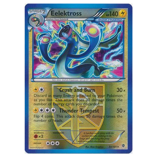 Pokemon - Black & White - Plasma Blast - (Reverse Holo) Eelektross - 33/101