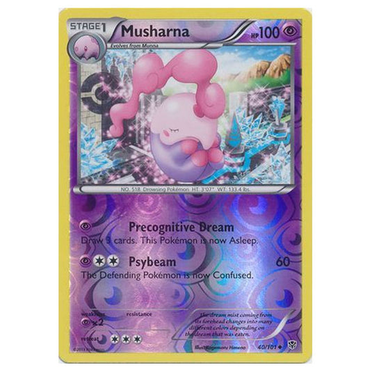 Pokemon - Black & White - Plasma Blast - (Reverse Holo) Musharna - 40/101