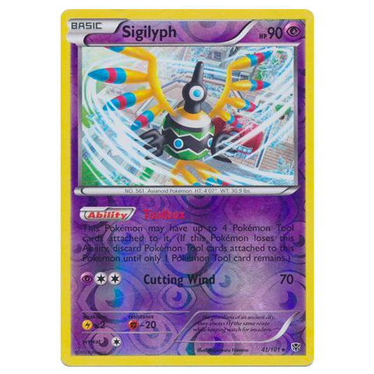 Pokemon - Black & White - Plasma Blast - (Reverse Holo) Sigilyph - 41/101