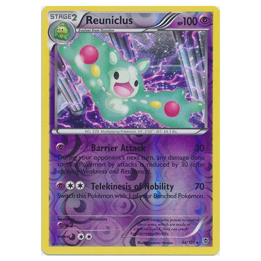 Pokemon - Black & White - Plasma Blast - (Reverse Holo) Reuniclus - 44/101