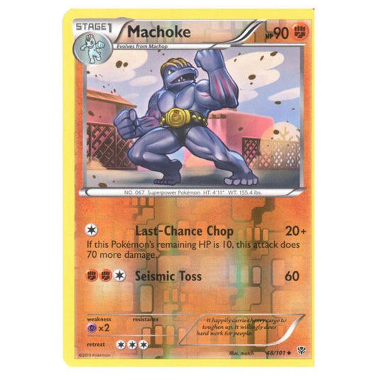 Pokemon - Black & White - Plasma Blast - (Reverse Holo) Machoke - 48/101