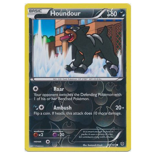 Pokemon - Black & White - Plasma Blast - (Reverse Holo) Houndour - 55/101