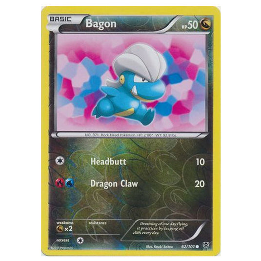 Pokemon - Black & White - Plasma Blast - (Reverse Holo) Bagon - 62/101