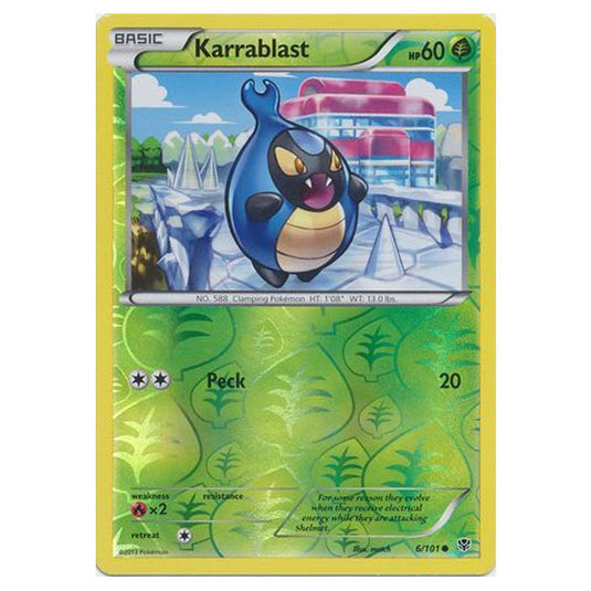 Pokemon - Black & White - Plasma Blast - (Reverse Holo) Karrablast - 6/101