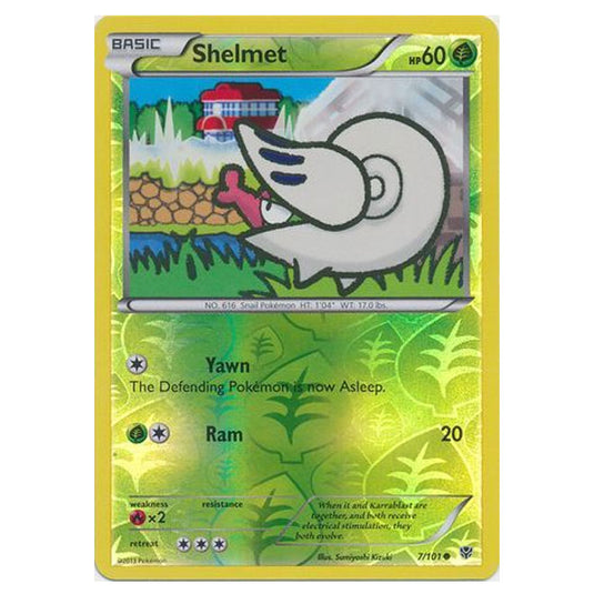 Pokemon - Black & White - Plasma Blast - (Reverse Holo) Shelmet - 7/101