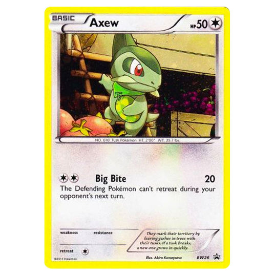 Pokemon - Black & White - BW Black Star Promos - Axew - BW26 Pokemon - Black & White - BW Black Star Promos - Axew - BW26