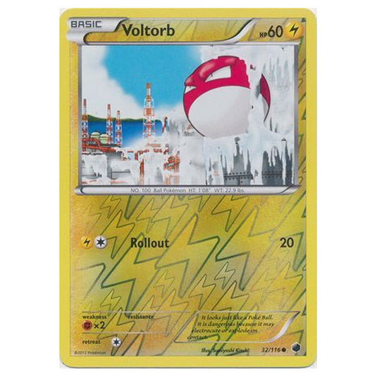 Pokemon - Black & White - Plasma Freeze - (Reverse Holo) Voltorb - 32/116