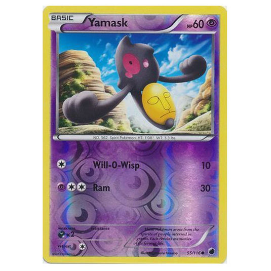 Pokemon - Black & White - Plasma Freeze - (Reverse Holo) Yamask - 55/116