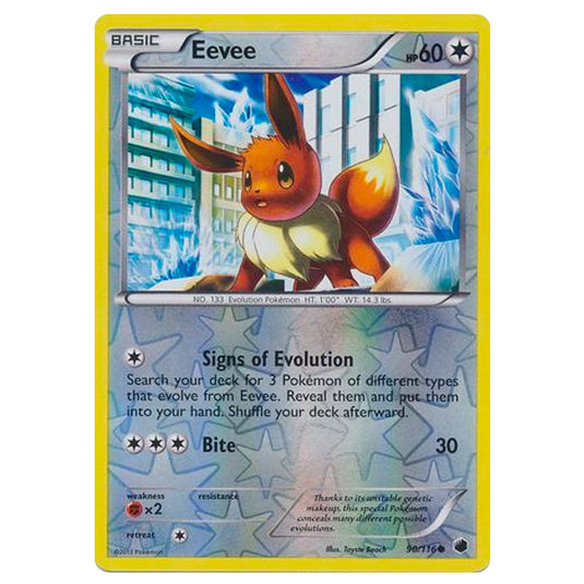 Pokemon - Black & White - Plasma Freeze - (Reverse Holo) Eevee - 90/116