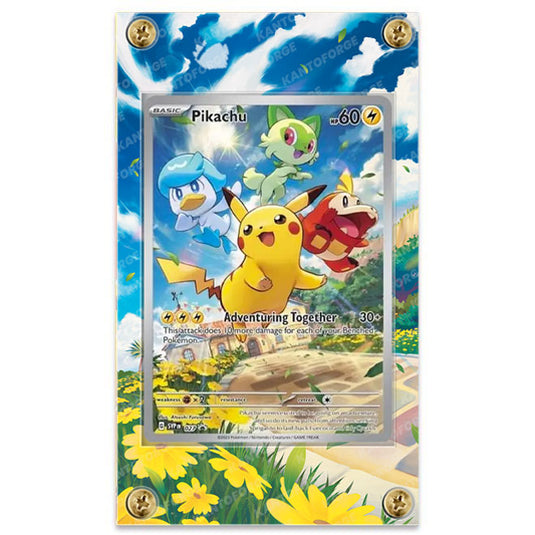 KantoForge - Extended Artwork Protective Card Display Case - Pokemon - Pikachu (SVP027)