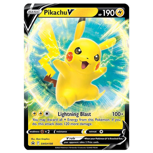 Pokemon - Sword & Shield - SWSH Black Star Promos - Pikachu V - SWSH198