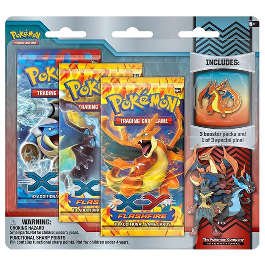 Pokemon - XY Furious Fists - 3 Pack Pin Blister - Mega Charizard Y