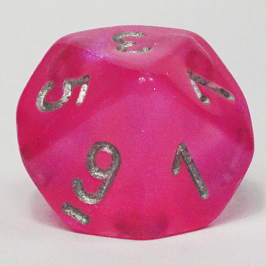 Chessex - Signature 16mm D10 - Borealis - Pink with Silver