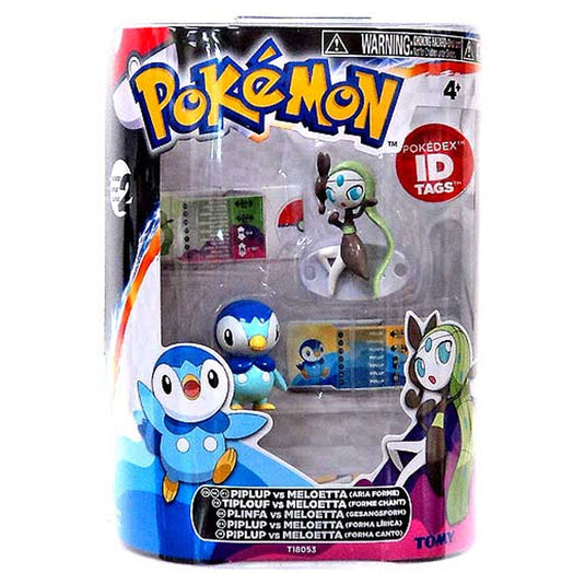 Pokemon - Piplup vs Meloetta (Aria Form) - 2" Figure Box