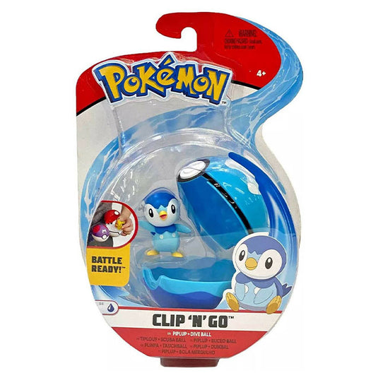 Pokemon - Clip 'N' Go Set  - Piplup + Dive Ball