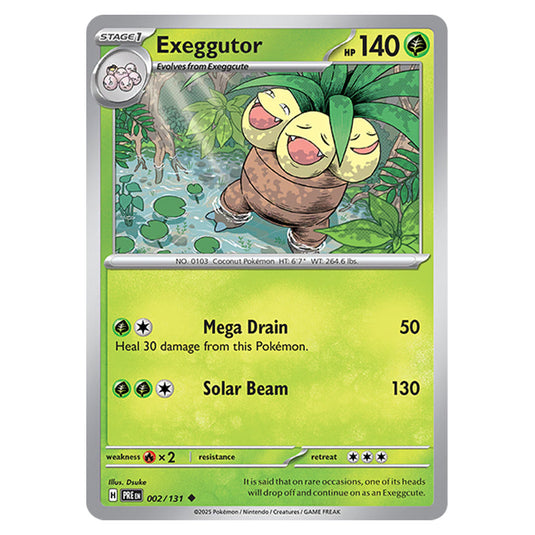 Pokemon - Scarlet & Violet - Prismatic Evolutions - Exeggutor - 002/13 Pokemon - Scarlet & Violet - Prismatic Evolutions - Exeggutor - 002/13